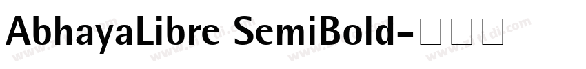 AbhayaLibre SemiBold字体转换